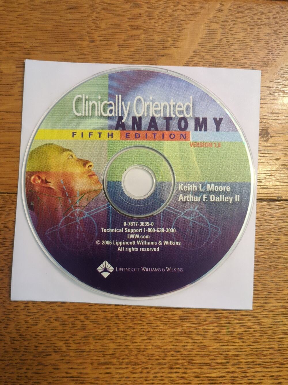 Moore's Clinically Oriented Anatomy by Arthur F. Dalley *Dvd Disc Only*